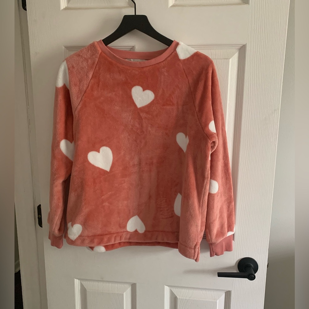 LOFT Pink and White Cozy Pullover